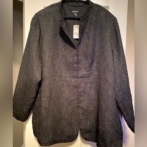 NWT Avenue Brocade Eye Hook Blazer Size 26/28